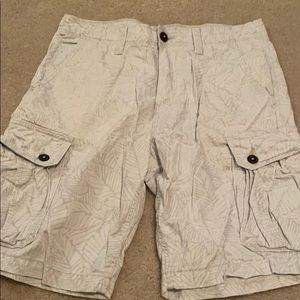 white & grey shorts